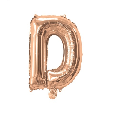 Artwrap 35 Cm Rose Gold Party Foil Balloon - Letter D