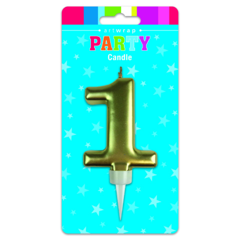 Artwrap Jumbo Party Gold Candle - 1