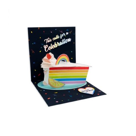 Up With Paper Treasures Pop-Up Card - Rainbow Cake
