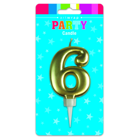 Artwrap Jumbo Party Gold Candle - 6