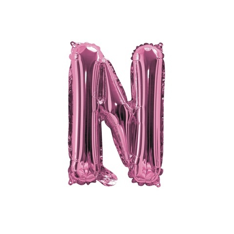 Artwrap 35 Cm Pink Party Foil Balloon - Letter N