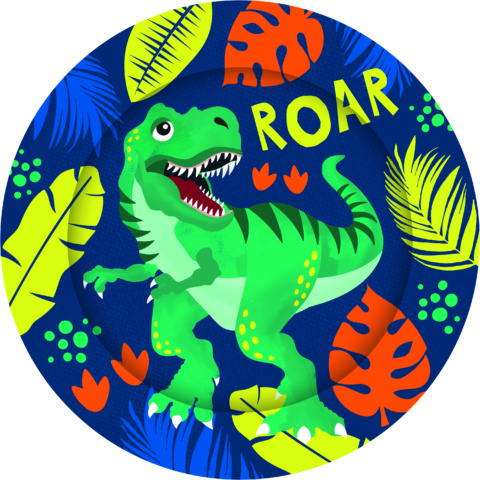 Artwrap Party Plate - Dinosaur