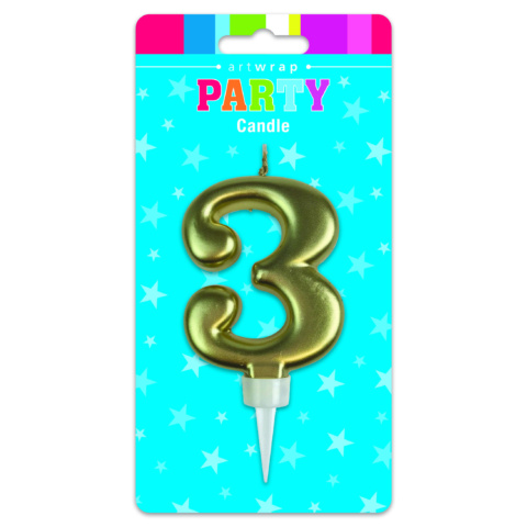 Artwrap Jumbo Party Gold Candle - 3