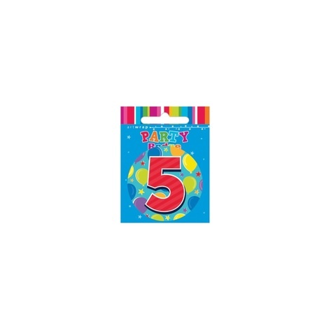 Artwrap Medium Party Badges - 5Th Birthday Balloons