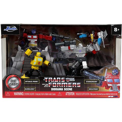 Jada Transformers G1 Diorama Scene 275 4-Pack Die-Cast Collectible Figures