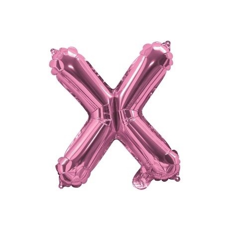 Artwrap 35 Cm Pink Party Foil Balloon - Letter X
