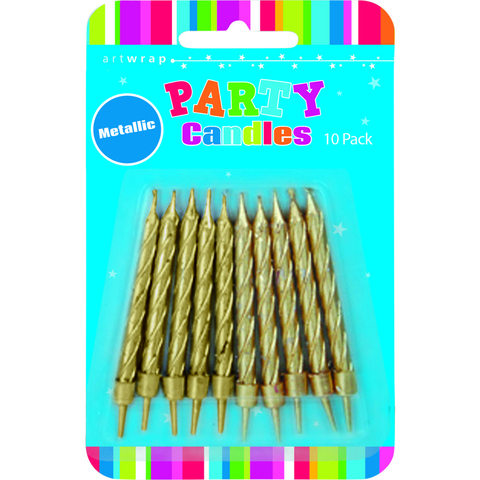 Artwrap Party Candles - Metallic Gold