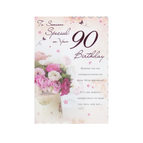 Piccadilly Birthday Card - 90th Birthday