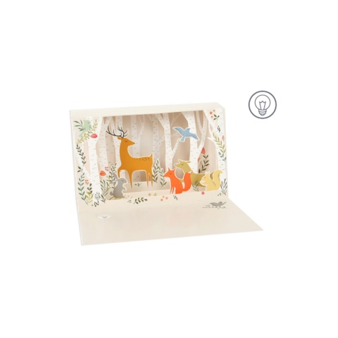 Up With Paper Pop Up Greeting Card - Forest Animals