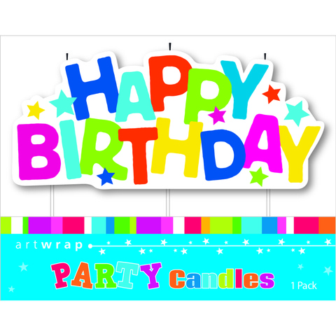 Artwrap Party Candles - Happy Birthday