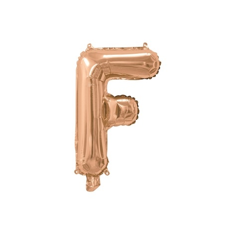 Artwrap 35 Cm Rose Gold Party Foil Balloon - Letter F