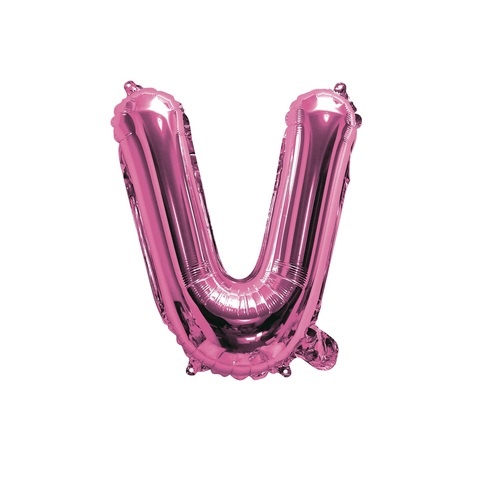 Artwrap 35 Cm Pink Party Foil Balloon - Letter V