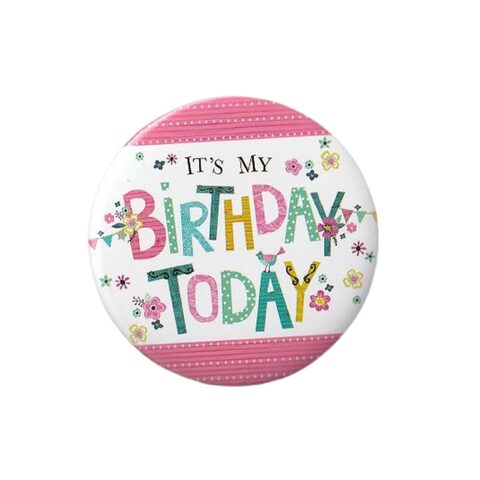 Simon Elvin  Medium Party Badges - Its My Birthday Today