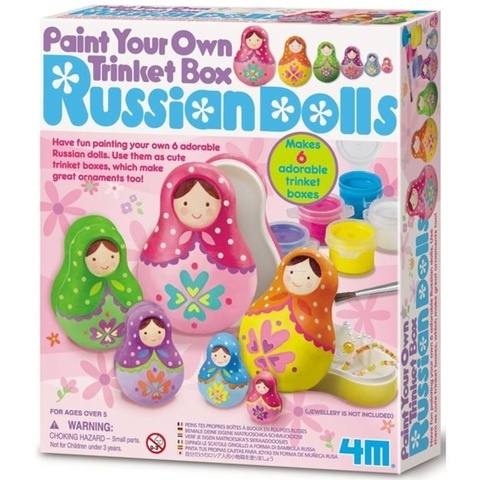 4m Paint Your Own Trinket Box Russian Dolls