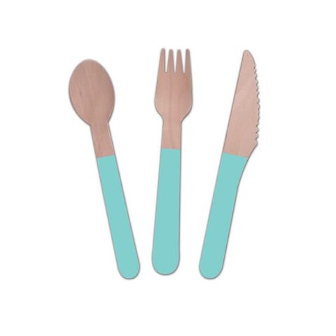 IG Design Wooden Cutlery - Teal