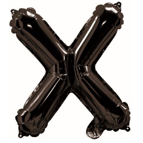 Artwrap 35cm Black Party Foil Balloons - Letter X