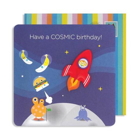 Pango Jelly Magnet Rocket Birthday Card