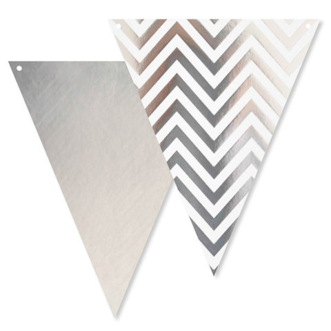 Illume Silver Spots Stripes  Chevron Party Flags