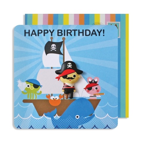 Pango Jelly Magnet Pirate Birthday Card