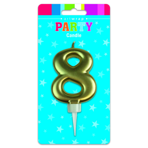 Artwrap Jumbo Party Gold Candle - 8
