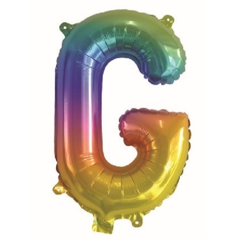 Artwrap 35cm Rainbow Party Foil Balloons - Letter G