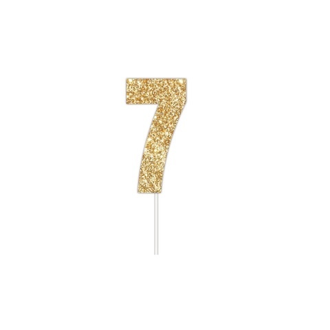 Artwrap Gold Party Cake Toppers - Number 7