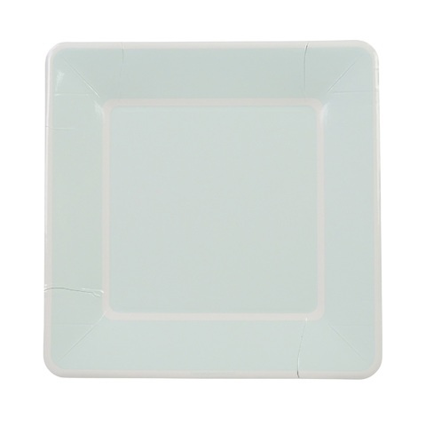Sambellina Soft Blue Border 23 cm Square Plates