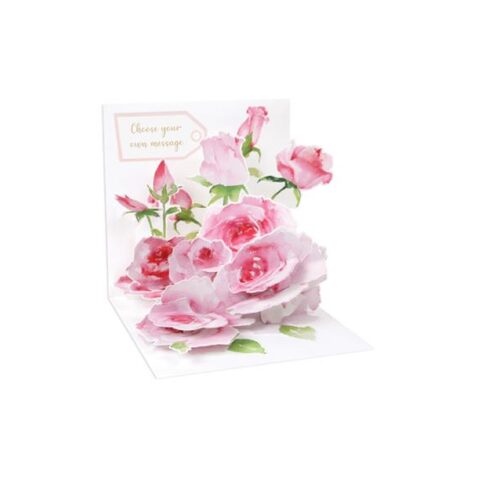 Up With Paper Treasures Pop-Up Card - Pink Roses
