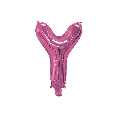 Artwrap 35 Cm Pink Party Foil Balloon - Letter Y