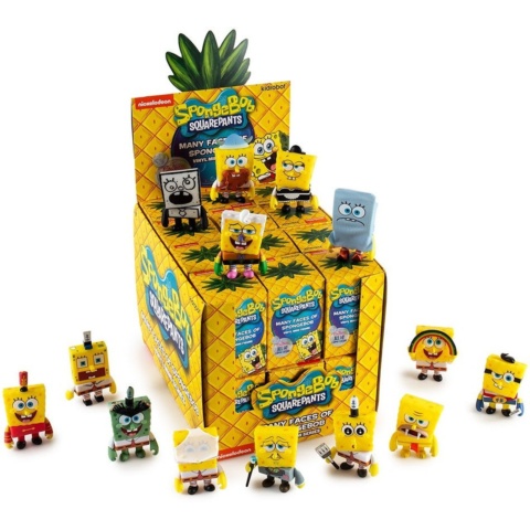 Kidrobot SpongeBob SquarePants Many Faces Mini-Figures Case
