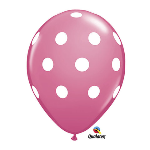 Qualatex 11 Latex Polka Dots - Pink