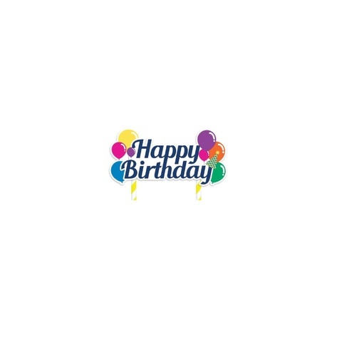 Artwrap Party Toppers - Happy Birthday Balloons