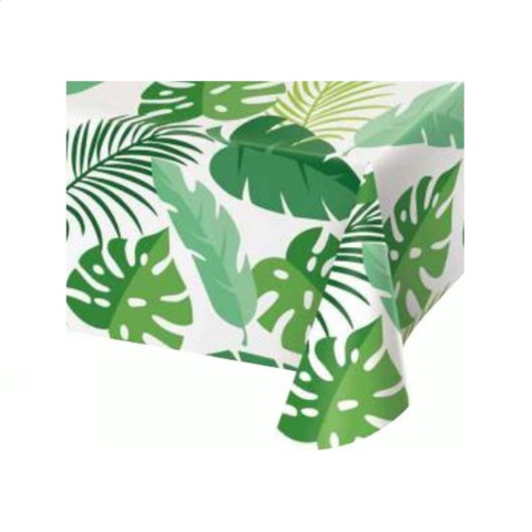 Creative Converting Plastic Tablecover - Palm Leaves