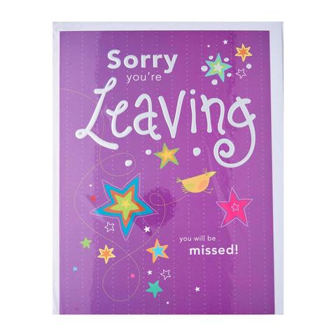Piccadilly Farewell Card - Sorry youre Leaving you will be missed