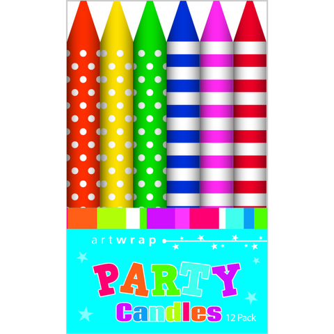 Artwrap Party Candles - Brights