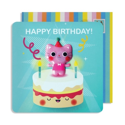 Pango Jelly Magnet Cat Birthday Card