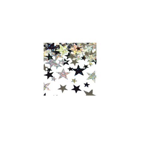 Artwrap Party Scatters Metallic Confetti - Black And Silver Stars