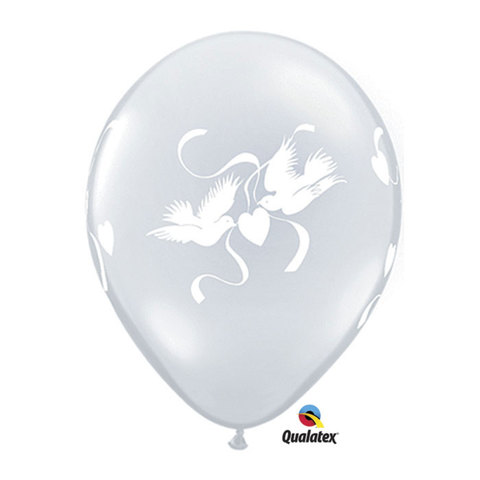 Qualatex 11 Latex Love Doves - Clear