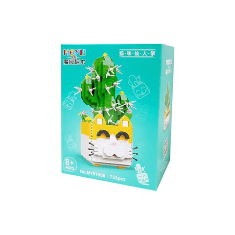 Moyu Building Blocks - Succulent Plants Animal Pot Cat