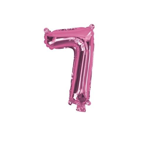 Artwrap 35 Cm Pink Party Foil Balloon - Number 7