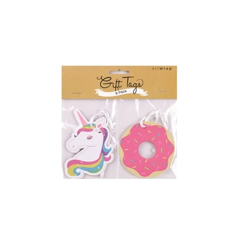 Artwrap Gift Tags- Donut and Unicorn