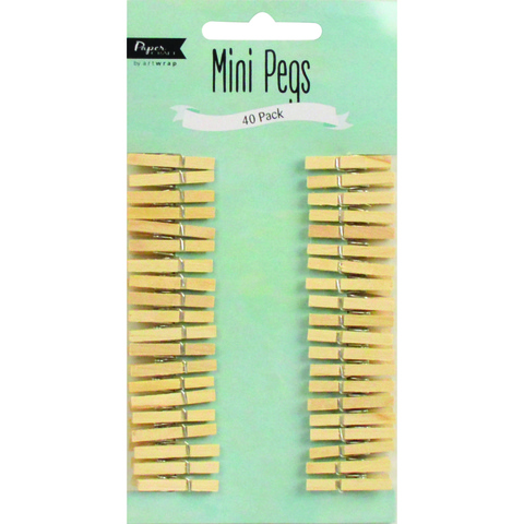 Artwrap Mini Wooden Pegs