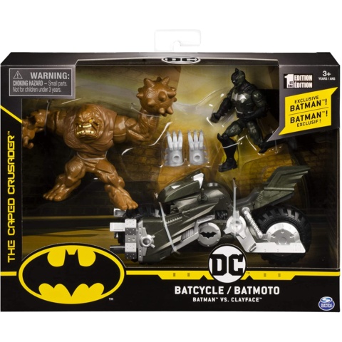 Spinmaster DC BatcycleBatmoto Batman vc Clayface