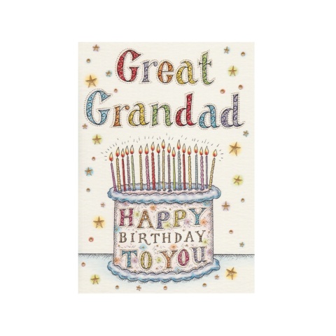 Paper Rose Birthday Card - Great Grandad