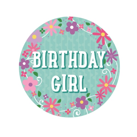 IG Design Medium Party Badge - Birthday Girl