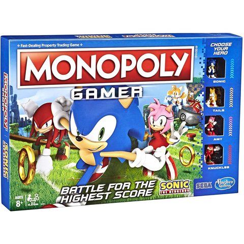 Hasbro Gaming Sonic the Hedgehog Edition Monopoly Gamer Game