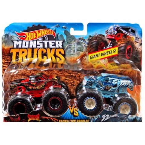 Mattel Hotwheels Monster Trucks Demoliation Doubles - Scorcher VS 32 Degrees