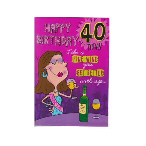 Piccadilly Birthday Card - 40th Birthday