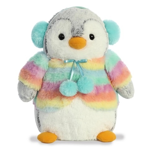 Aurora Holiday 115 Pompom Penguin Rainbow