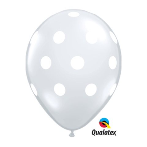 Qualatex 11 Latex Polka Dots - Clear